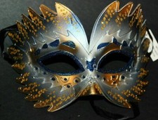 MASQUERADE CARNIVAL MARDI GRAS VENETIAN MASK M3149 Blue 