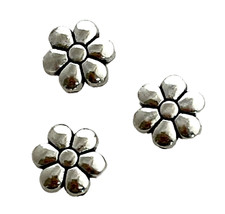 50 Flower Spacer Beads 10x9mm Antiqued Tibetan Silver Spacer Metal Daisy Beads
