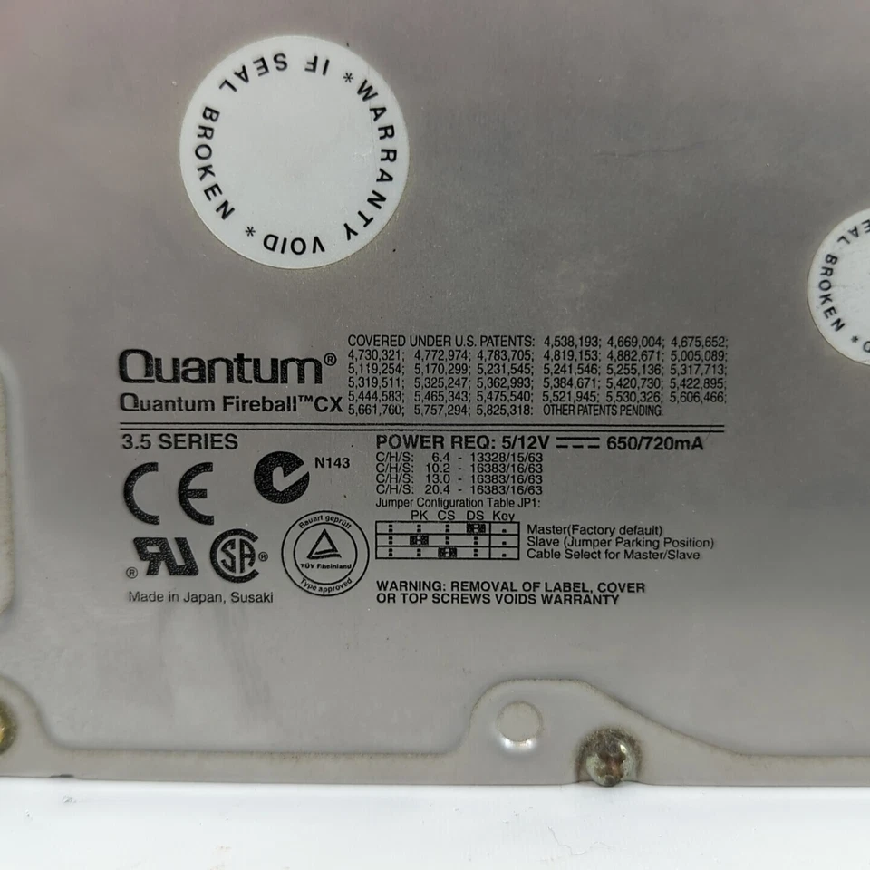 Quantum Fireball CX10.2A 10.2 GB IDE PATA HDD Hard Disk Drive TESTED - Image 3 of 4