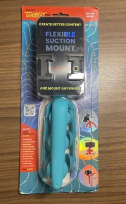 Tenikle Pro Flexible Tripod Bendable Suction Cup Camera & Phone Mount Teal