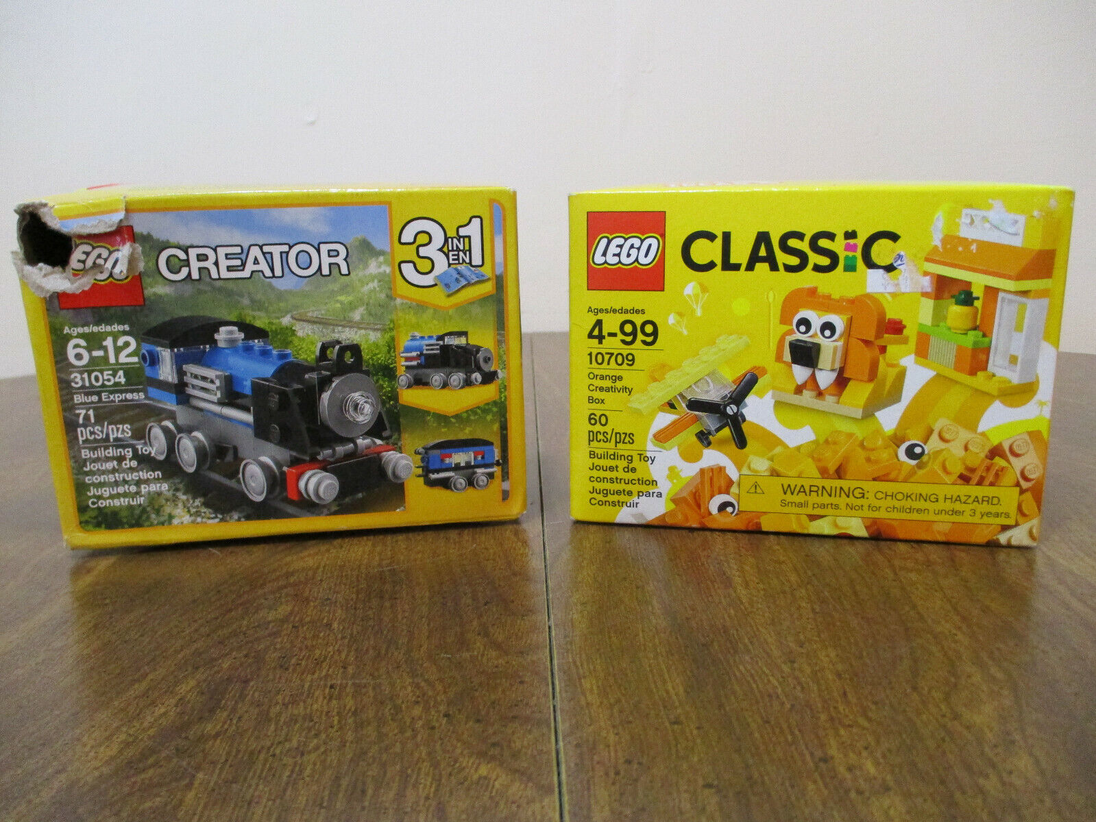 LEGO Creator (31054) Blue Express & LEGO Classic (10709) Orange Creativity Box