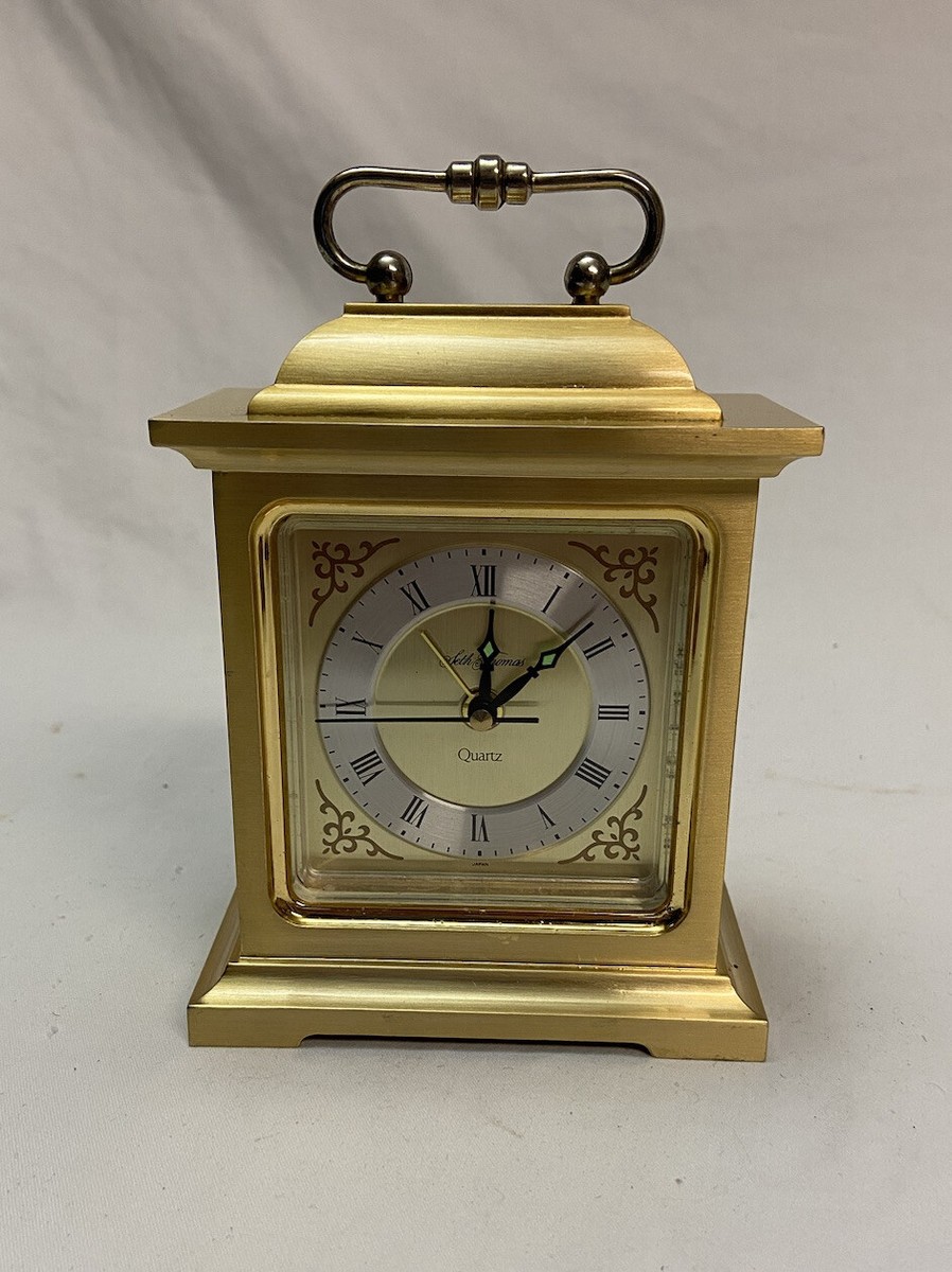 Seth Thomas Rapture Solid Brass Quartz Clock 4RE703 Vintage