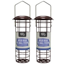 2 X Suet Gras Boule Oiseau Mangeoire Premium Acier Inoxydable Feeding Tube 23cm
