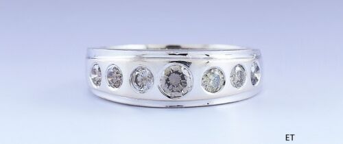 Dazzling 18k White Gold & Champagne Diamond Ring - image 1