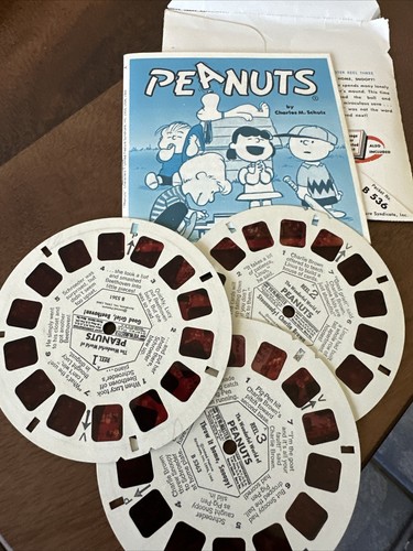 View Master B536, Peanuts, Claymation, GAF, Children's 3 Reel Set Version A - Picture 3 of 6