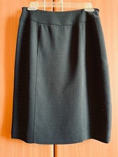 Ann Taylor Women's Skirt Black With White Dots Fully Lined Size 4