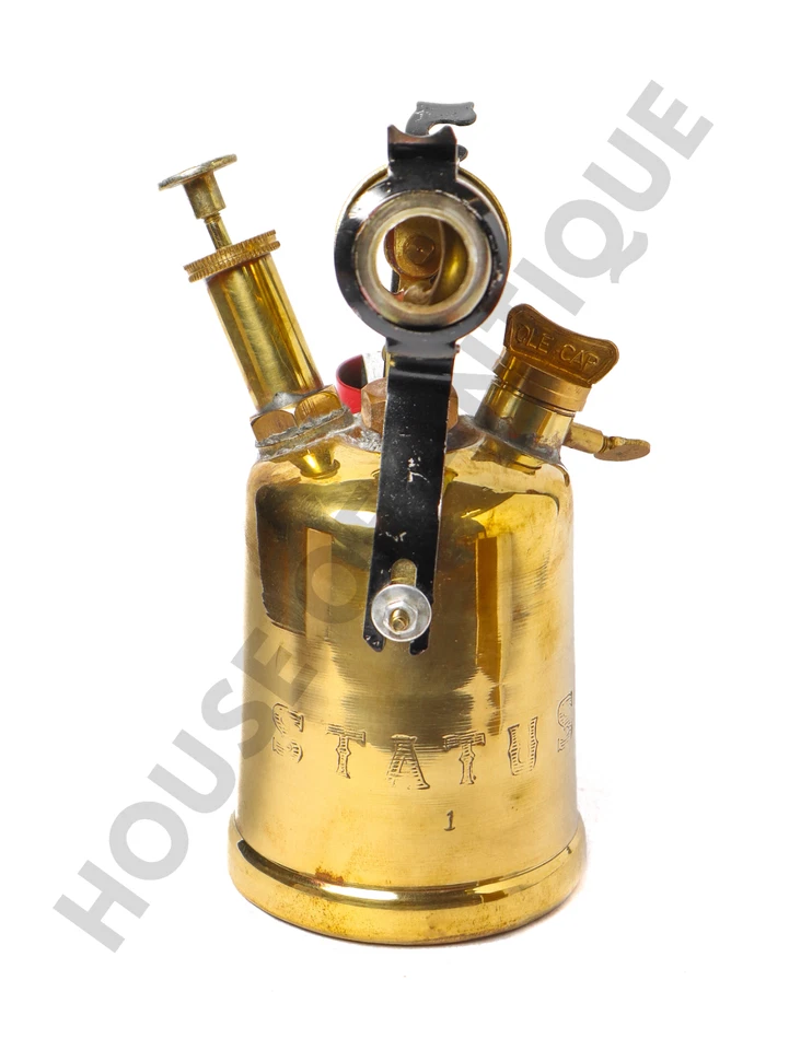 Functional Vintage Style Kerosene Oil Brass Blow Torch Lamp Retro Soldering Tool - Image 4 of 4