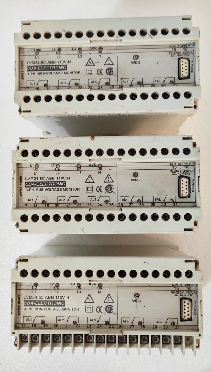 CDA-ELECTRONIC LVM34-5C-ABB-110V-H BUS-VOLTAGE MONITOR | eBay