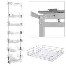 Pull Out Wire Basket 300mm 400mm Soft Close Kitchen Cabinet Larder Cupboard Unit