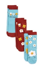 TUCKER + TATE Sunny Side Up Assorted 6-Pair Crew Socks Shoe Size 7.5-11.5