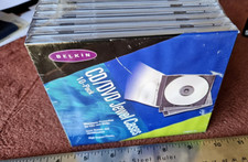 Sealed 10 Standard Clear Belkin CD/DVD Jewel Cases High Impact Plastic- NOS