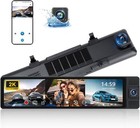 3 Channels Mirror Dash Cam for Cars Front 2K+Rear 1080P+Inside Camera 1080P DVR