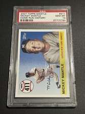 2007 Topps Baseball MICKEY MANTLE Homerun History #411 PSA GEM MINT 10 Yankees