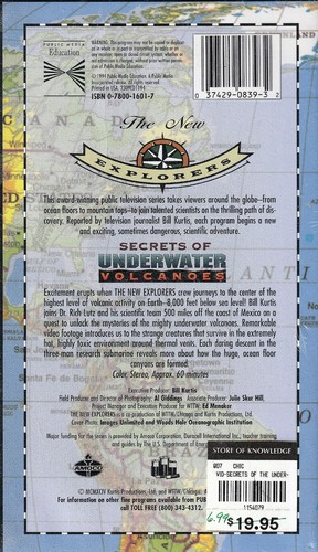 Secrets of Underwater Volcanoes (VHS TAPE) seen on PBS - NEW - Picture 2 of 2