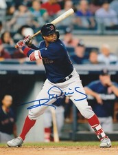 RAJAI DAVIS  BOSTON RED SOX  ACTION SIGNED 8x10