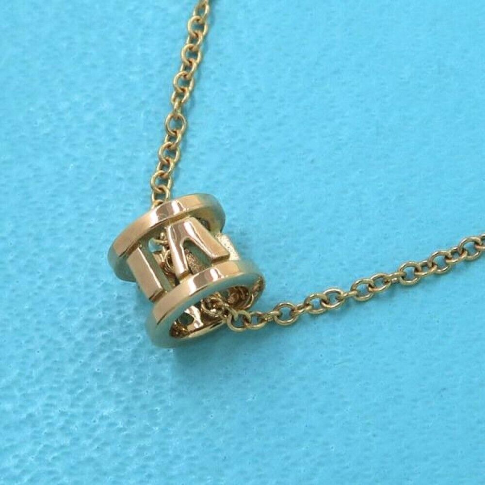 Tiffany & Co. Atlas Open MIni Pendant Necklace K18 Rose Gold Tiffany & Co. Atlas Open MIni Pendant Necklace K18 Rose Gold