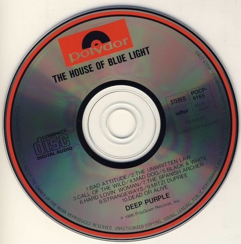 DEEP PURPLE "The House Of Blue Light" 1998 japanische Paper-Sleeve CD mit Obi - Bild 2 von 2