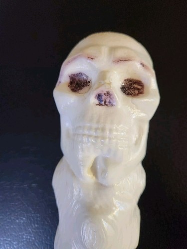 Halloween Blanco Fantasma Calavera Plástico Club Murciélago Clinton Toy Corp De Colección Años 60 - Imagen 10 de 15