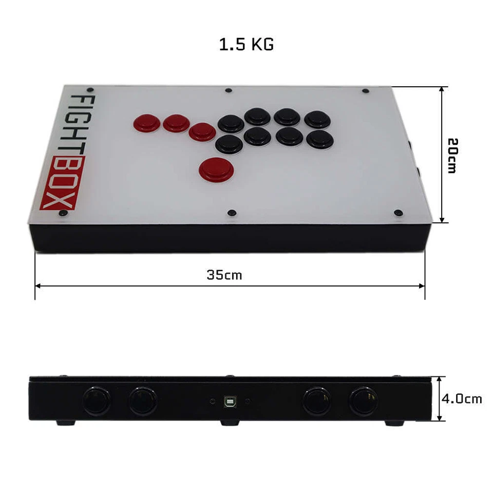 FIGHTBOX F1 ARCADE 🕹️ HITBOX JOYSTICK SANWA BUTTONS ACRYLIC PANEL METAL CASE - Image 3 of 4