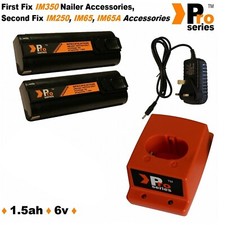 Battery for Paslode nailer x2 & Wall Charger + Paslode Type Base