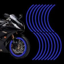 16pcs 17-19'' Reflective Wheel Rim Stripe Decal Sticker fo Color: Style 1 Blue