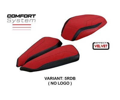 Sattelbezug Sitz Meilan Velv Rot-Blak TPZ MV Agusta Brutale 1000RR 2020 2023 1Pj
