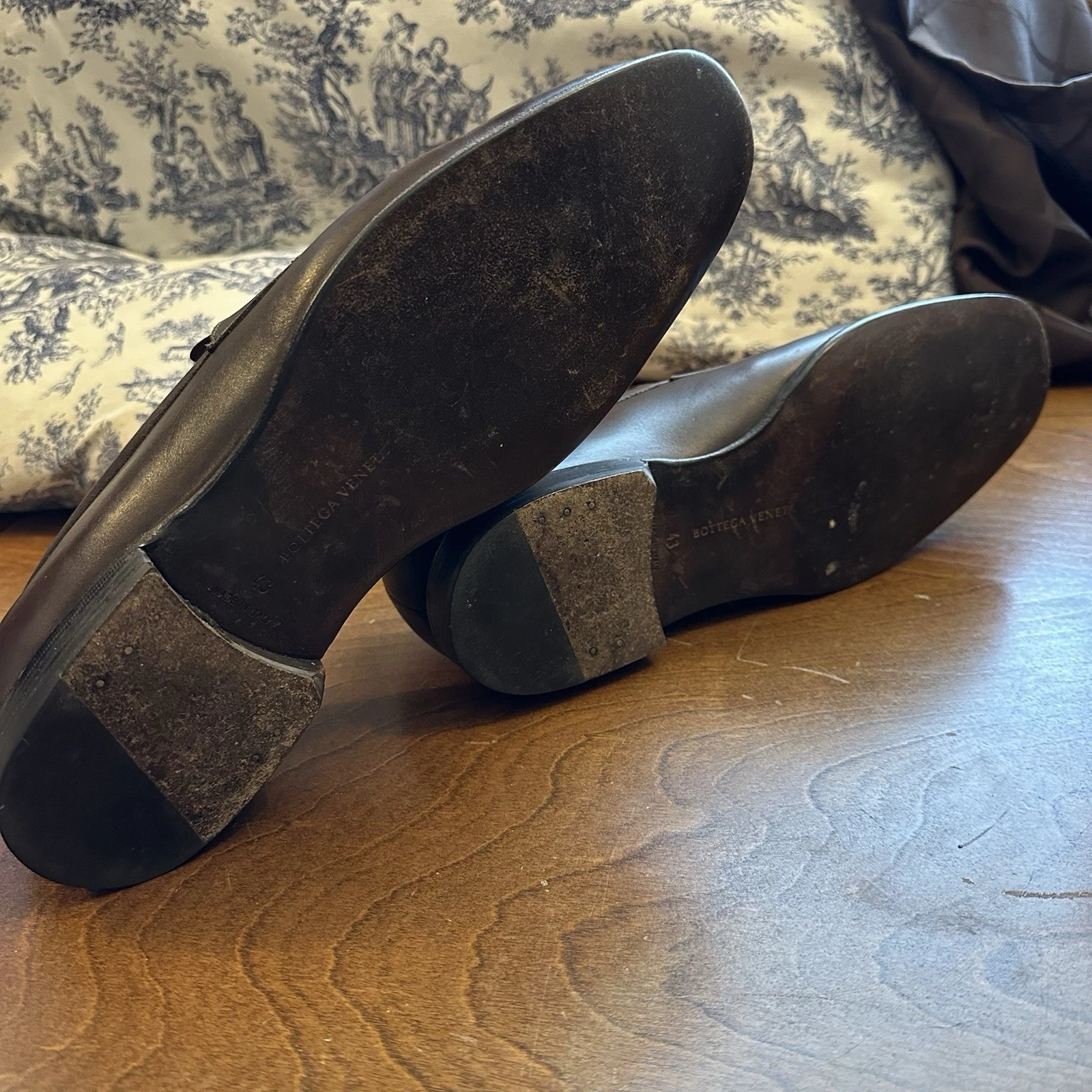 Mocassini uomo Bottega Veneta Penny IT 43 (11 US) pelle marrone castagno