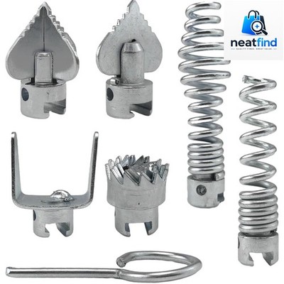 7Pcs Drain Cleaner Combination Cutter Head Set, 16mm Drain Dredging Combinati...