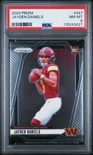 2024 PANINI PRIZM #347 JAYDEN DANIELS PSA 8