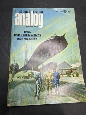 #ad Analog Magazine July 1968 John W. Campbell Hawk Among Sparrow Science Fiction $10.00