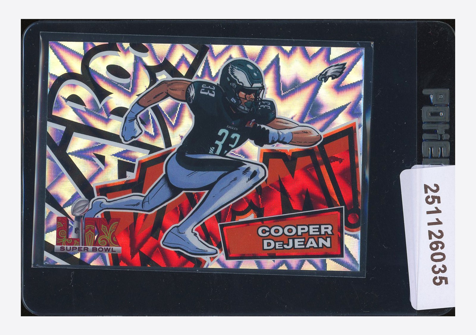 2025 Panini Absolute Cooper DeJean Kaboom Super Bowl Horizontal #12 Eagles