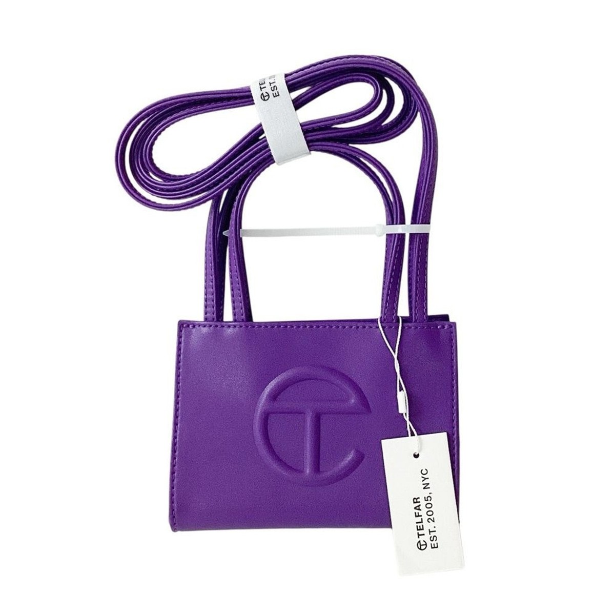TELFAR NWT Shopping Bag Small in Grape Vegan Faux Leather Purse