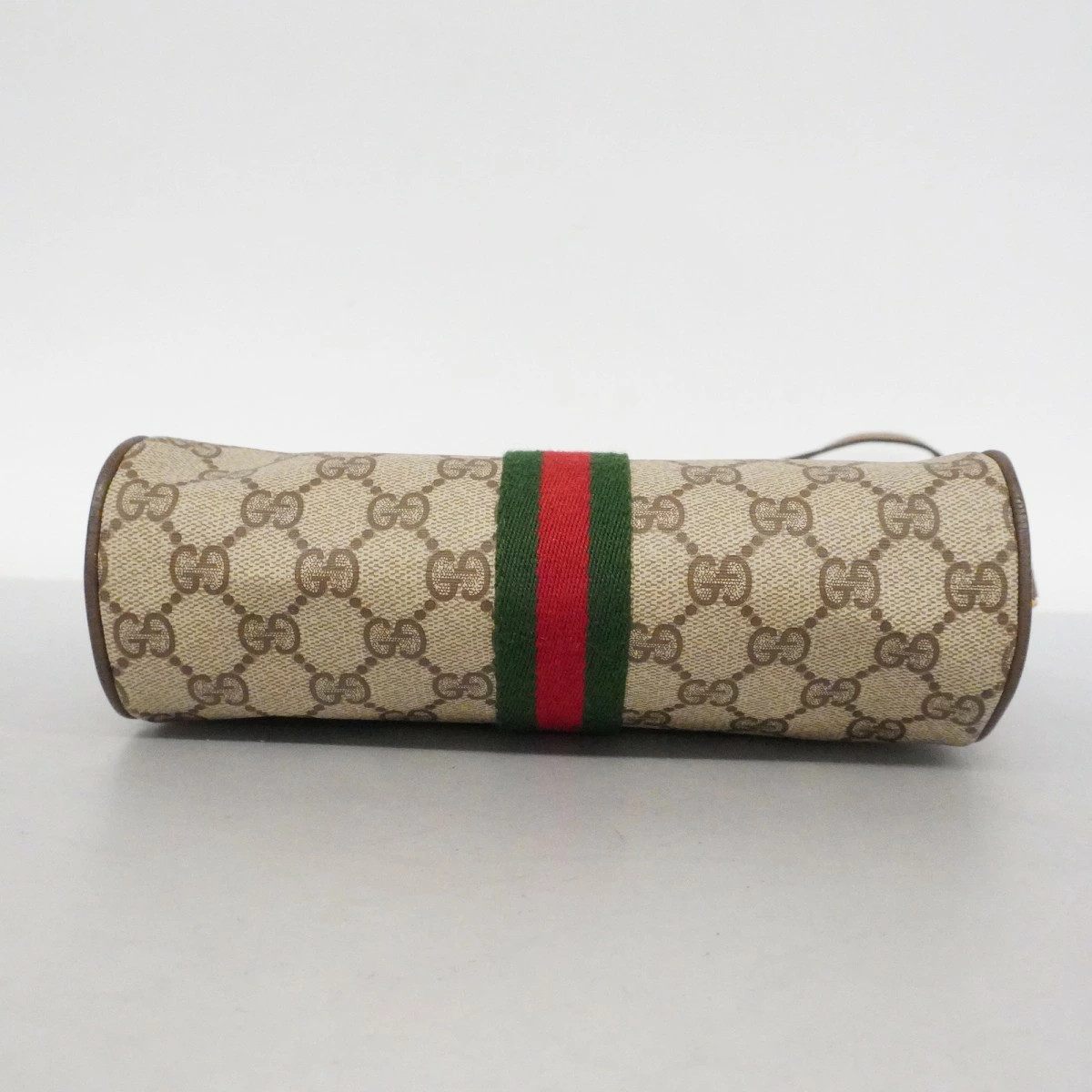 Gucci Jackie GG Canvas Shoulder Bag Brown Gold Leather thumbnail 3