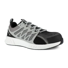 Reebok Work Men's Fusion Flexweave Composite Toe EH Athletic Work Shoe Grey/Whit