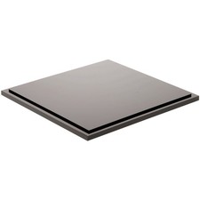 Plymor Black Acrylic Square Display Base, 9.625" W x 9.625" D x 0.4375" H