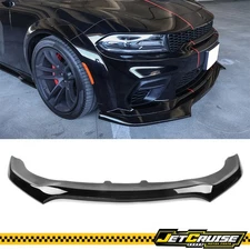 Fits 20-23 Dodge Charger SRT Widebody Scat V4 Style Front Bumper Lip Gloss Black