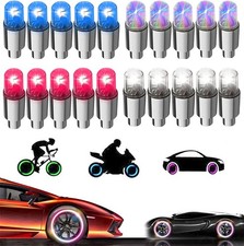 20 Pack Led Valve Stem Caps Lights For Car Tires Wheel Assemblies Light Up Air
