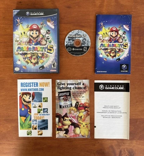 Mario Party 5 (Nintendo GameCube) VGC CIB Complete w/ Inserts &Tested Ships Fast