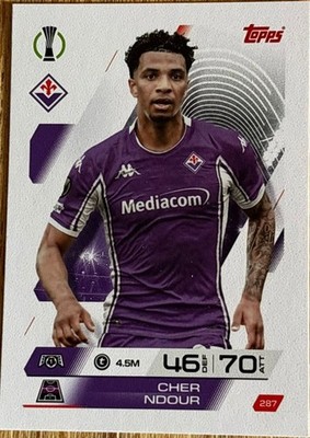 Match Attax CHAMPIONS LEAGUE 25/26 NR. 287 Cher Ndour  ACF FIORENTINA