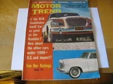 1958 MOTOR TREND AUTO MAGAZINE DECEMBER  NO LABEL  EDSEL  STUDEBAKER  LOW PRICE