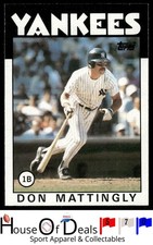 1986 Topps #180 Don Mattingly New York Yankees Card