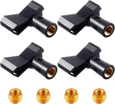 4 Pieces Mic Clips for Stands with 4 Adjustable Adapters Microphone Holder Wirel