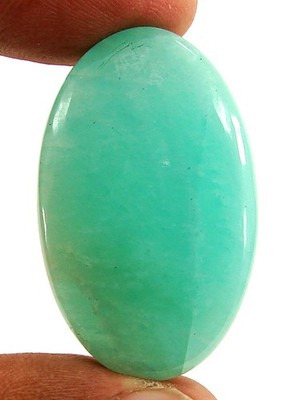 48.35 Ct Natural Green Amazonite Loose Gemstone Cabochon Wire Wrap Stone - 1794