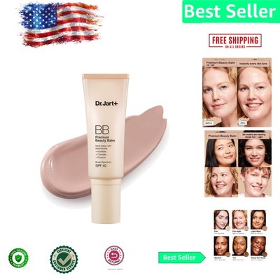 Moisturizing BB Cream with SPF 40 & Niacinamide - Korean Makeup Tube, 1.35 Fl Oz