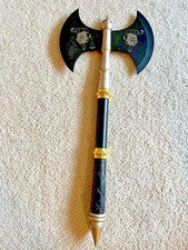 21" MEDIEVAL LION GOTHIC BATTLE AXE DOUBLE BLADE GOOD HALLOWEEN PROP
