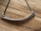 David Yurman Crossover Bar Necklace With Diamonds Chain 16-17 Adjustable