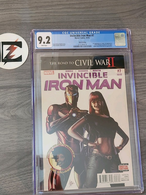 Invincible Iron Man #7! 1st Riri! CGC 9.2! Hot book, Disney Show! Rare 3rd Print
