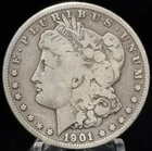 1901 S United States Morgan One Dollar Silver Coin S$1