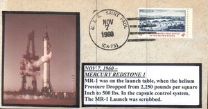 1960 Project MERCURY REDSTONE 1 MR-1 Launch Scrub 7 November USS Saint Paul