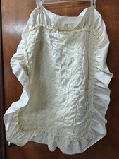STANDARD Ruffle Pillow Shams 19"X25" Cotton Blend Pale Yellow Set of 2 Eyelet